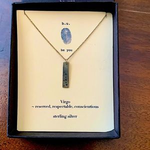 Sterling silver Virgo constellation necklace